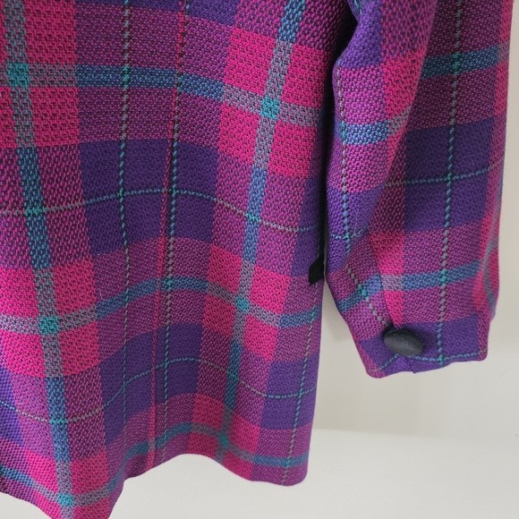 Braemar by Jeremy Scott 6 Vintage Elle Woods Barbiecore Retro Plaid Wool Blazer - Picture 12 of 14
